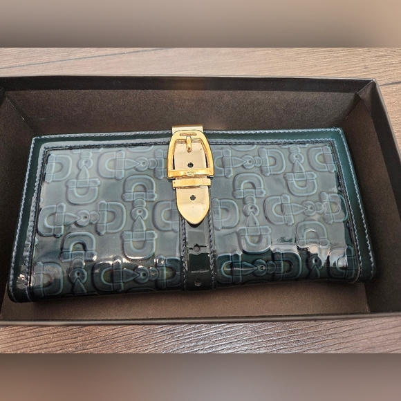 Gucci Bifold Long Wallet Horsebit Monogram & Buckle RARE 🌟 - Picture 13 of 16